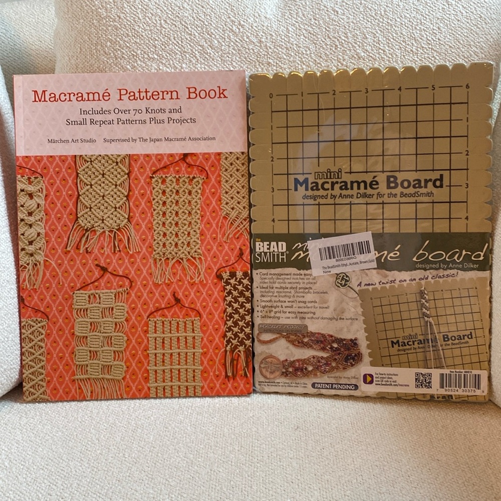 🩷🩵Macramé Pattern Book and Board Set